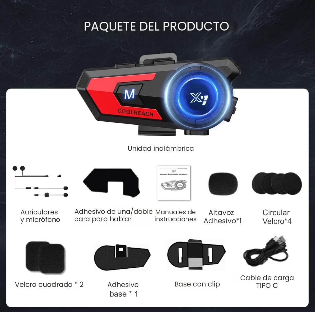 COOLREACH X7 – Dispositivo bluethooth para moto - Image 2