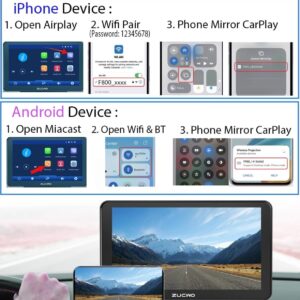 CAR PLAY MARCA ZUCWO - Conexión Inalámbrica para iPhone y Android