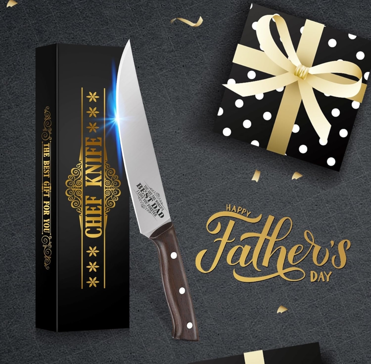 Cuchillo 8" Acero Inox Best Father - Image 3